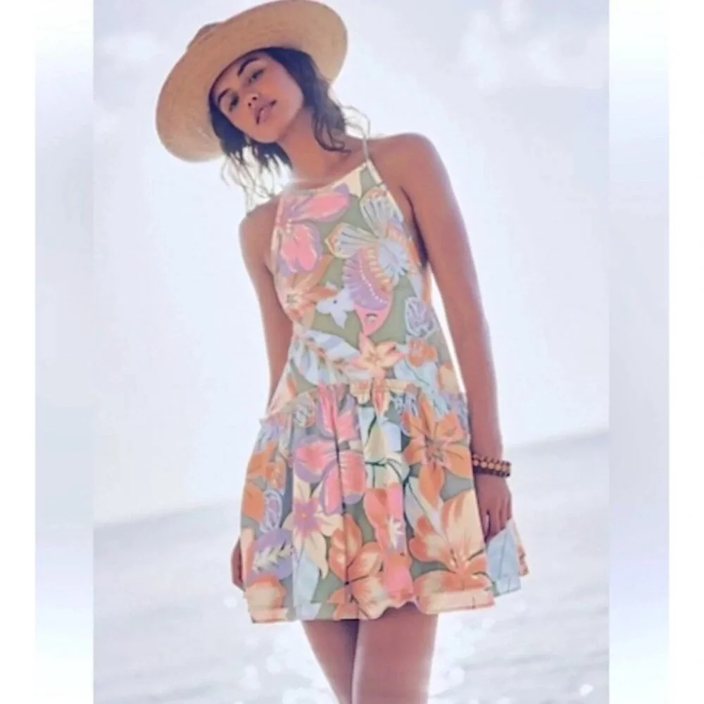 Free People Pastel Floral Mini Dress - Picture 4 of 6